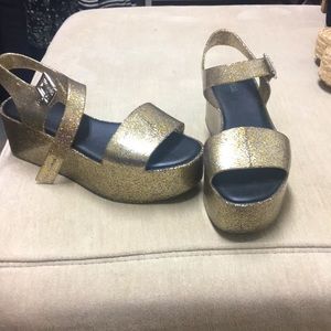 Melissa Gold Sparkle Soft Flatform